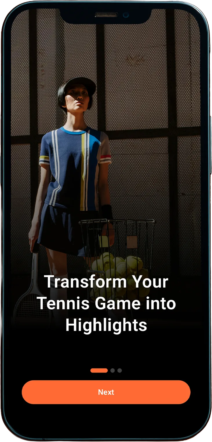 TennisCut app on a phone